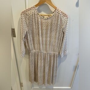 Club Monaco Cream Polka Dot Mini Dress